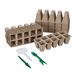 Relaxdays Kweekpotjes - Set van 240 - Incl. Accessoires - 5x3,5x3,5 cm