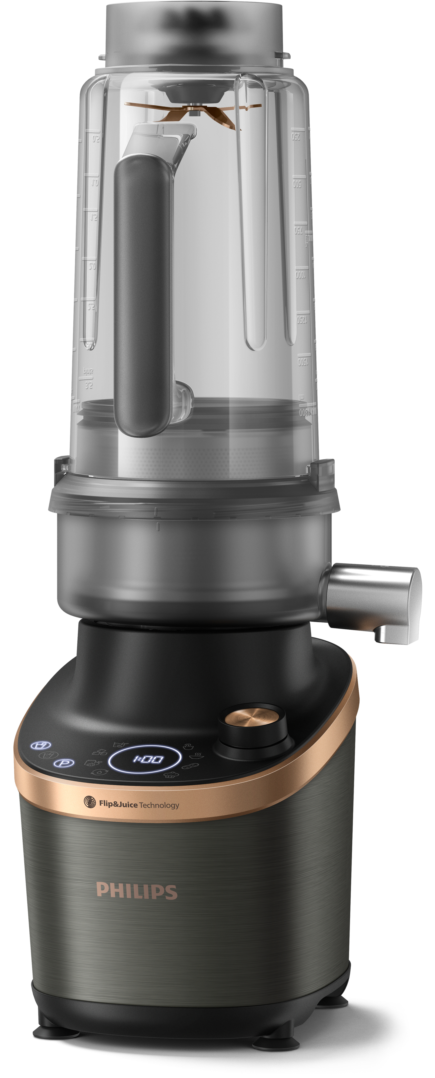 Philips Flip&amp;Juice™ Blender HR3770/00 High-speed blender met sapmodule