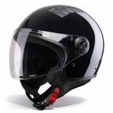 VINZ Helmets VINZ Como Scooterhelm / Motorhelm Zwart - XS