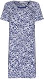 Pastunette - Nachthemd - Midnight Animal - Bamboe - Blauw/Wit - Maat 46