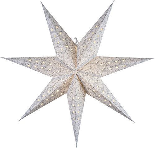Star Papieren ster"Dazzling", 7 puntig, papier, wit, 2,7 x 11,5 x 11 cm