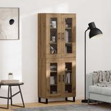 vidaXL - Highboard - 2 stuks - Artisan Eiken - 69,5 x 34 x 180 cm - Bewerkt hout