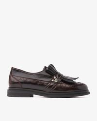 VIA VAI Fae Luca Loafers Dames - Leer - Bruin - Maat 37
