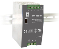 LevelOne POW-2440 Industrial Power Supply - 120W - 24VDC - DIN-Rail - Green/Grey/White