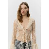 Sofie Schnoor Ecru Floral Lace Top