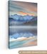 OneMillionCanvasses Canvas schilderij - Water - Mist - Bomen - Berg - 60x90 cm