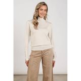 NUKUS top met glitters - zand