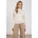NUKUS top met glitters - zand
