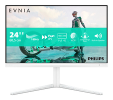 Philips Evnia 24M2N3201A/00 - 23.8" Full HD Gaming Monitor - 180Hz, 1ms, IPS, HDMI, DisplayPort - White