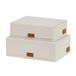 LOVE IT STORE IT Premium opbergdoos met deksel, beige, set van 2
