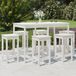 Maison Exclusive - Ensemble de jardin, 7 pièces, blanc, en pin massif