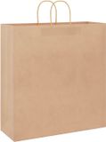 vidaXL Papieren zakken 250 stuks met hengsels 45x17x48 cm bruin