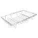 EQUINOX Afdruiprek, roestvrij staal, verchroomd – afdruiprek om neer te zetten L 48 cm x B 32 cm x H 8 cm van verchroomd roestvrij staal – tot 20 borden, zilverkleurig