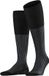 FALKE Oxford Stripe geribbeld speciale schittering katoen kniekousen heren zwart - maat 41-42