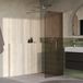 Brauer Orion inloopdouche brons glas 90x200cm incl. glascoating PVD RVS-kleurig geborsteld