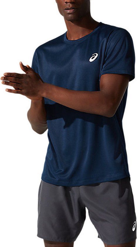 ASICS Core SS Sportshirt Mannen - Navy - Maat M