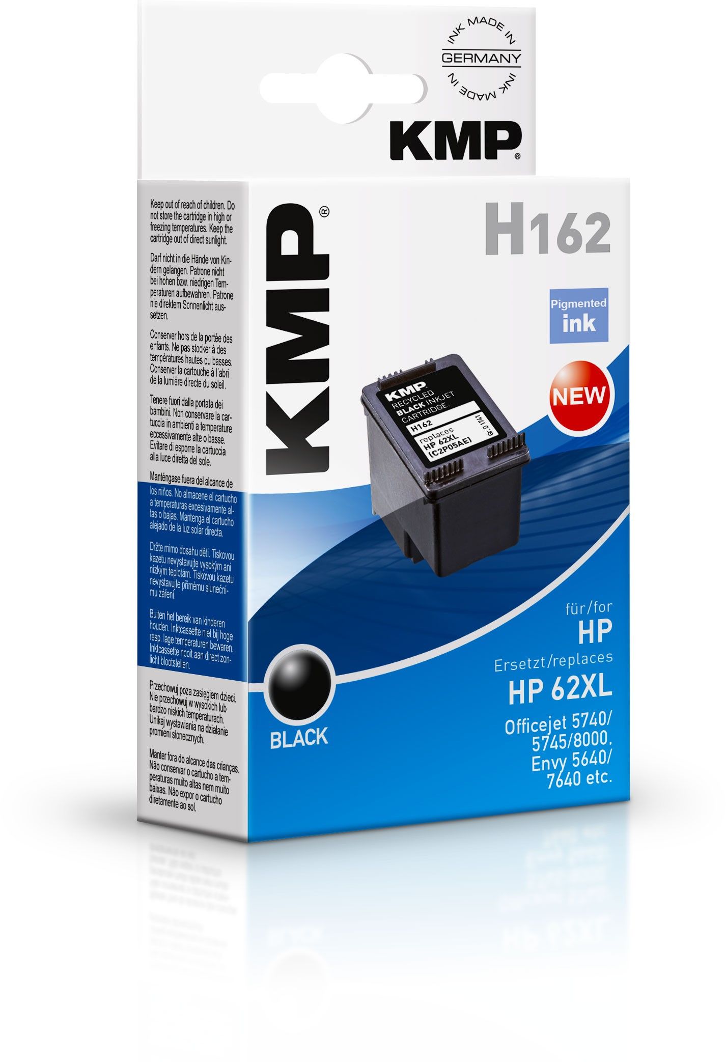 KMP H162 - Zwarte inktcartridge - 600 pagina's - Compatibel met HP