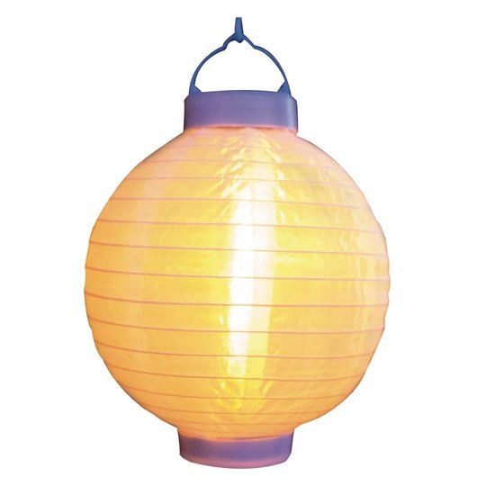 Merkloos Anna's Collection Solar lampion met vlameffect wit 20 cm