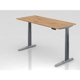 hjh OFFICE PRO Hammerbacher Zit- en stabureau elektrisch 180x80cm XBHM aluminium poot