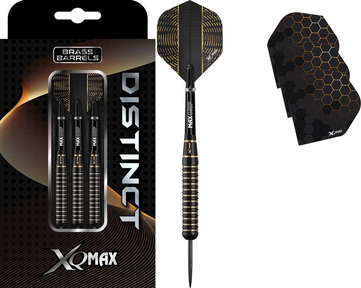 XQmax Darts XQ MAX Distinct M1 Black Brass- darts - 23 gram - met extra flights