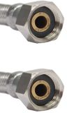 Klasebo Flexible water hose 3/8 inch, Inox, 1500 mm, drinking water, DN8