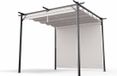 Blumfeldt Pantheon Robuust Tuinhuisje - 3x3M - Pergola avec stores - Beige