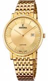 Festina F20020/2 Heren Polshorloge Goudkleurig Staal Saffierglas Analoog Quartz
