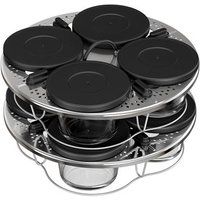 Moulinex XA6140E0 Set van 8 stapelbare glazen, Cookeo, deksels, voorgerechten, yoghurt en desserts