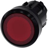 Siemens 3SU10010AD200AA0 3SU1001-0AD20-0AA0 Verlichte melder Kunststof frontring, Rond Knop Zwart, Rood 1 stuk(s)