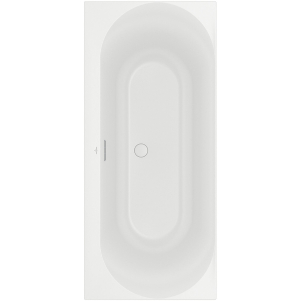 Villeroy & Boch Villeroy & boch Loop duobad - 170x75cm - rechthoek/binnenbad ovaal - acryl Stone White mat UBA170LOF2V-RW