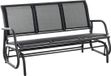 Merkloos Famanu Schommelbank - Tuinbank - Tuinschommel - Schommelstoelen - Zitbank - Classic Stijl Parkbank - 3-zits - Stalen Frame Buitenbank - Duurzaam - Textiel - 151 x 75 x 85 cm - Zwart
