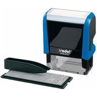 Trodat Printy Typomatic 4912T - Professionele Zelfinkterende stempel met 4 lignes - Tekstplaat 47 x 18 mm Voor zelfzetting (Blauw)