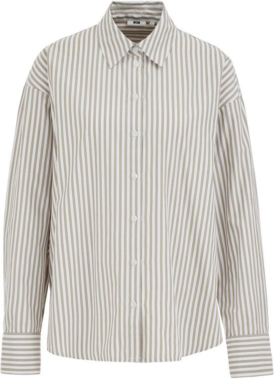 WE Fashion Dames oversized blouse met streep