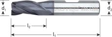 Rotec VHM universeelfrees, 'Silver-Line', kort, TiAlN, ø6
