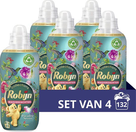 Robijn Collections Paradise Secret Wasverzachter - 4 x 33 wasbeurten - Voordeelverpakking