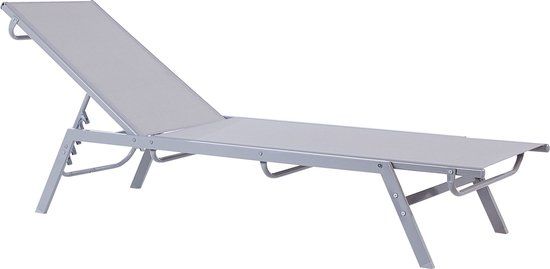 NOLI Strandstoel - Grijs - Polyester - 154x53x32 cm