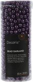 Decoris guirlande de perles artificielle, d0,8l10 m figue