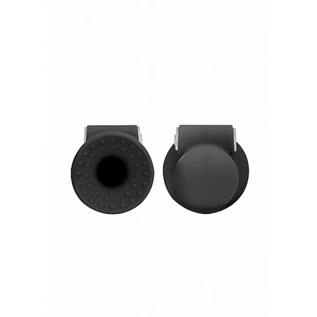Shots - Ouch! Vibrating Nipple Suckers - Black - 8714273928108