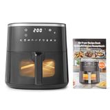 Amazon Basics 5,7L Airfryer met Handig Kijkvenster, 8 Vooraf Ingestelde Menu's, 1750W, Zwart