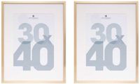 Atmosphera Fotolijstje Manu - 2x - met passe partout - voor een foto van 30 x 40 cm - goud - MDF/Glas - Klassieker