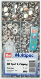 Prym Naaivrijdrukknoop Sport Camping 15 mm Zilver - 100 stuks