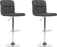 Beliani MARION - Barkruk - Zwart - Set van 2 - Verstelbaar - Design