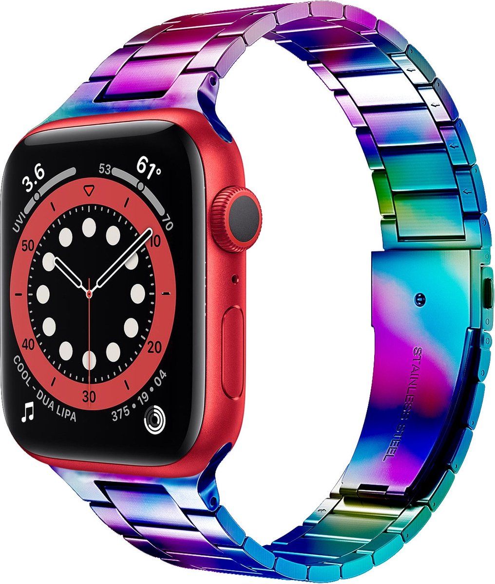 By Qubix Qubix Apple Watch Band - Steel Link - Multicolor - 38/40/41mm