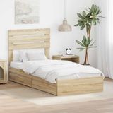 vidaXL Opbergbed Sonoma Eik 75 x 190 cm