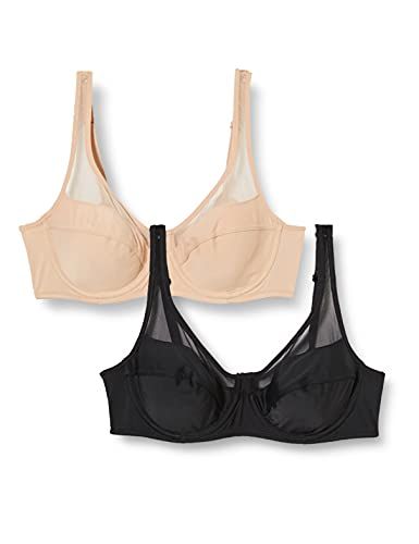 Dim Generous Classic Women's Bra, New Skin/Black, 75C
