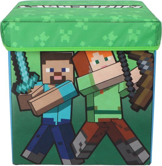 Pokémon Minecraft Opbergdoos - Stoel - Groen - 30 cm