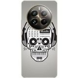 Realme Bedrukt siliconen hoesje compatibel met Realme 12 Pro 5G, Realme 12 Pro Plus 5G Skull music