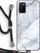 Case Company Hoesje met koord geschikt voor Samsung Galaxy A03S - Witte marmer