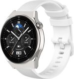 Strap-it Huawei Watch GT 3 Pro 46mm Luxe Siliconen bandje - wit