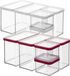 Rotho voorraadpotten set LOFT, 5 stuks, transparant / rood